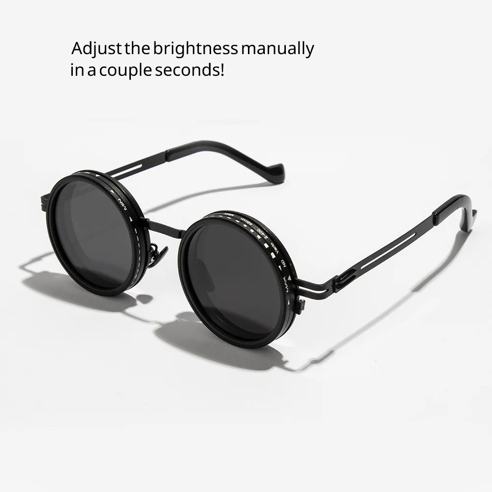 VELTO Steampunk Style Glasses With 100% UV Protection